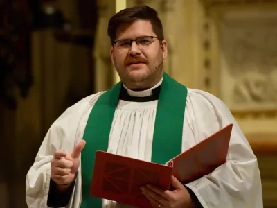 Father Matt during the Family Service