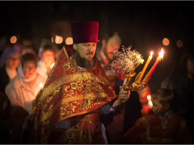 Russian Christmas worship service