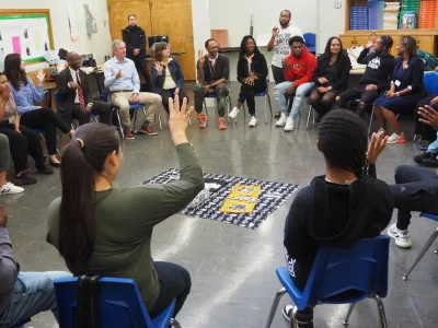 Vestry visits Healing Circle at KAVI, Kings Against Violence Initiative