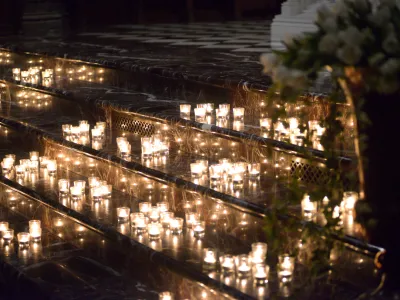 candles in the chancel