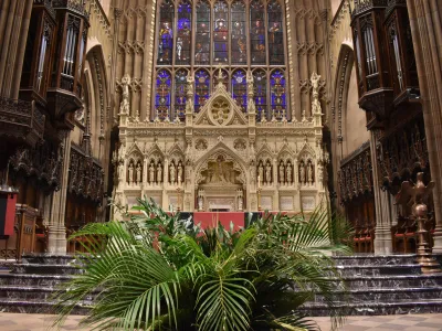 Palms for Palm Sunday in Trinity Church