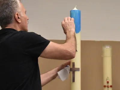 Easter Candle Painting