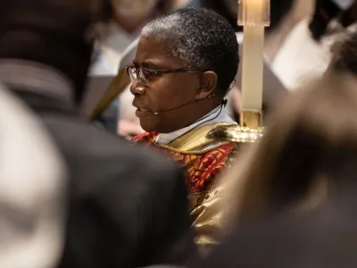 The Rev. Sr. Promise Atelon in Trinity Church