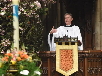 The Rev. Michael Bird preaching at the Great Vigil of Easter (2022)