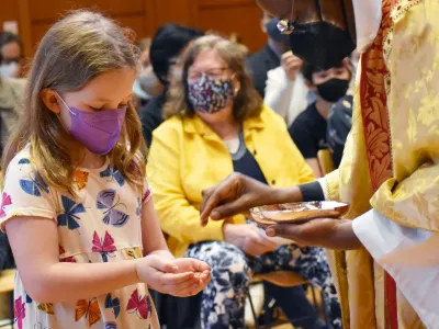 Holy Eucharist at the Family Service in Parish Hall