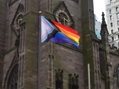 Progress Pride Flag at Trinity on May 24, 2022