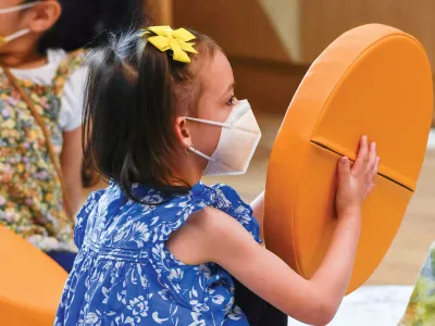Children listening to a story during Children’s Time