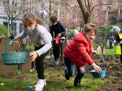 Children participate in the Easter Egg Hunt