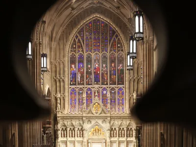 A view into Trinity Church from above