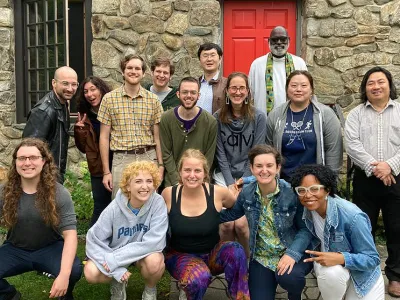 Group of smiling young adults