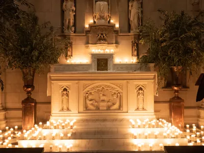 Candles at the altar