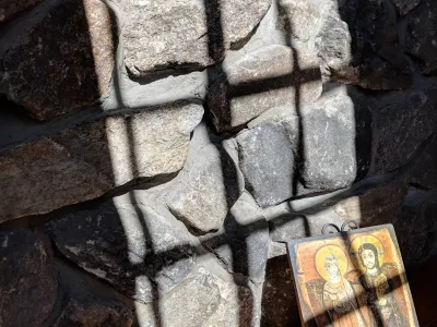 Icon in stone chapel