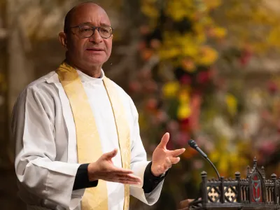 The Rev. Phil Jackson is preaching at the Holy Eucharist for Easter Sunday