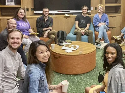 Trinity Young Adults gather for a weeknight dinner