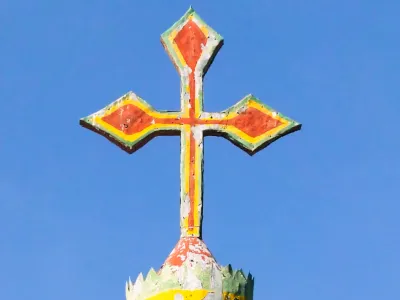 A cross in the sky