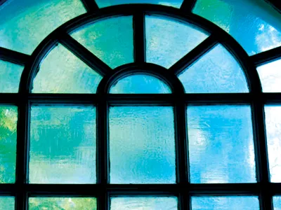 Glass windows of the church