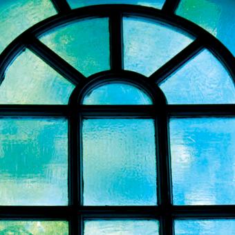 Glass windows of the church