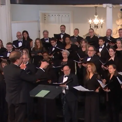 Downtown Voices singing Beethoven's Mass in C in St. Paul's Chapel