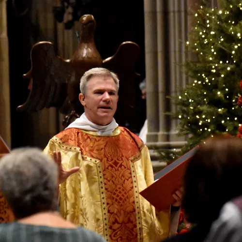 The Rev. Michael A. Bird preaches at the 11:15 Service during Christmastide.