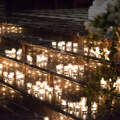 candles in the chancel